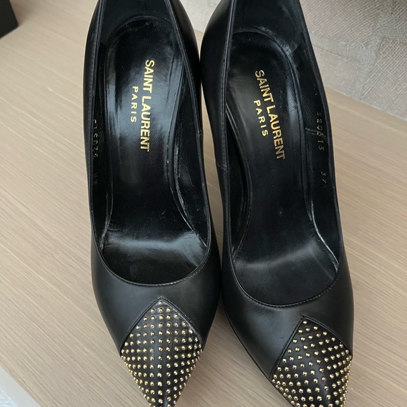 Saint Laurent platform pumps with studded toe. Worn once - Picture 1 of 8